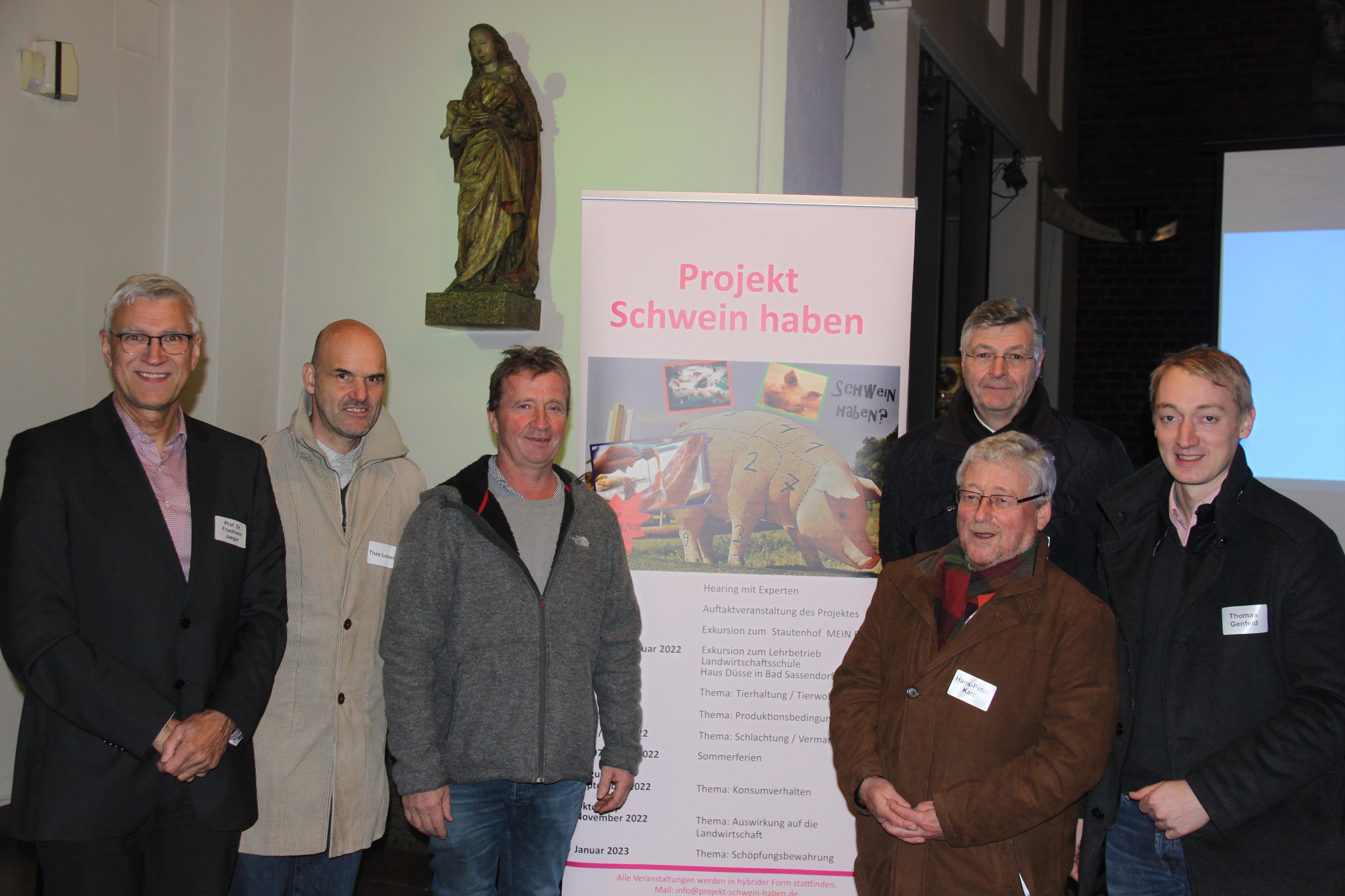 v.l.n.r.: Prof. Dr. Jaeger, Theo Lenzen, Christoph Leiders, Hans Peter Katz, Bernhard Conzen, Thomas Genfeld